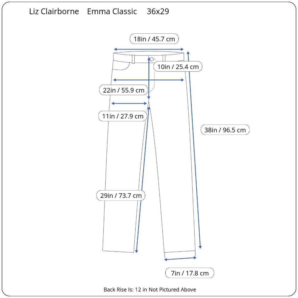 Liz Clairborne Jeans Womens 18 Emma Classic Blue Denim‎ Dark Wash Cotton - Picture 3 of 8